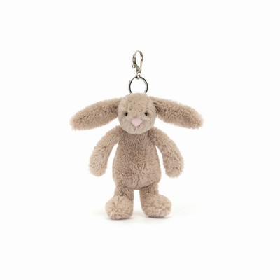 Jellycat Bashful Beige Bunny Bag Charm New Zealand | NKQZR9342